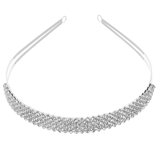 Pasadores para el pelo/diademas/lazos para el pelo con diamantes de imitación para novias (plateados)