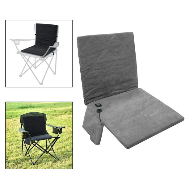 Heated Camping Chair Heated Cushion for Outdoor Indoor Temperature Adjustable Cushion Portable Soft Seat Cushion for Lawn Patio BBQ Gray Walmart