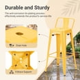 thumbnail image 4 of Devoko 30 Inch Metal Bar Stools Set of 4, Stackable Kitchen Island Bar Stools with Removable Back, Industrial Dining Chairs for Kitchen, Dining Room（Yellow）, 4 of 7
