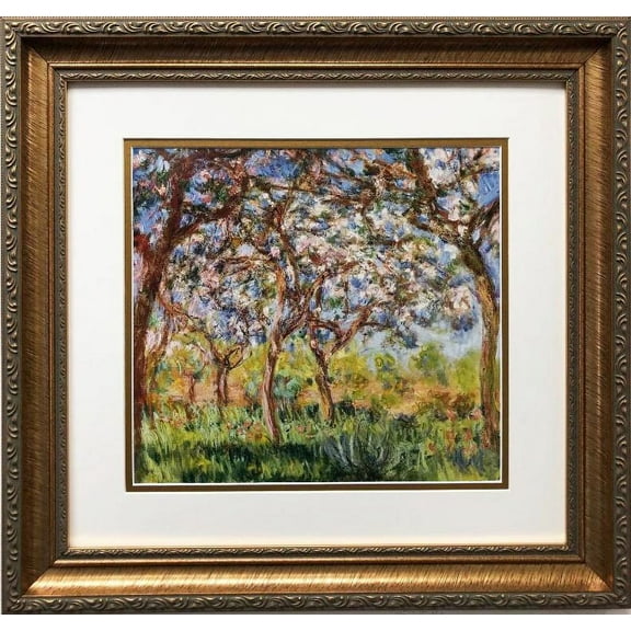 Claude Monet "Spring in Giverny" CUSTOM FRAMED Art Generic