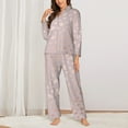 thumbnail image 2 of Fotbe Rose Gold Abstract Spots 1 Conjunto de Pijama de Manga Larga para Mujer con Estampado, Ropa de Dormir de 2 Piezas, Conjunto de Casa Suave y Cómodo con Bolsillos-X-Large, 2 of 7