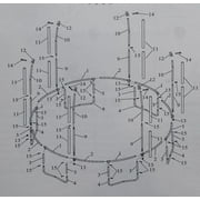 Skywalker 12 Round Replacement Trampoline Part, Leg Extension