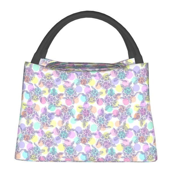 Easygdp Sea Turtles Bolsa de Almuerzo Insulada Reutilizable, Bolsa de Mano y Bandolera para Oficina, Trabajo, Viajes