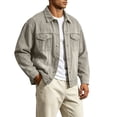 thumbnail image 3 of Frnrwgo Men's Soft Denim Jacket Loose Fit Vintage Washed Button Front Casual Streetwear Outerwear, 3 of 9