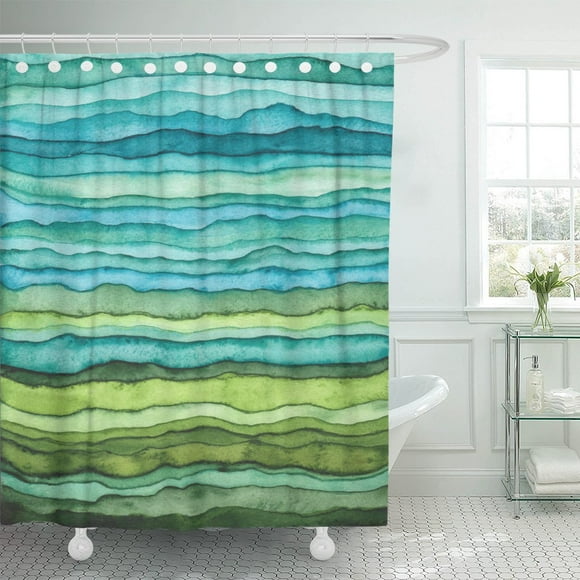 Blue Striped Shower Curtains Blue Striped Shower Curtains
