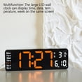 thumbnail image 3 of Smilepp Numérique Horloge Murale Télécommande Température Date Éteindre la Luminosité de la Mémoire Réglable Table Décor Mural, 3 of 7