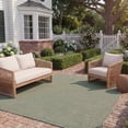 thumbnail image 4 of SAFAVIEH Courtyard Blazhe Chevron Indoor/Outdoor Area Rug, Dark Green/Beige, 6'7" x 6'7" Square, 4 of 14