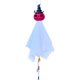 thumbnail image 1 of Campana de viento fantasma con forma de cabeza de calabaza de Halloween, 1 of 5