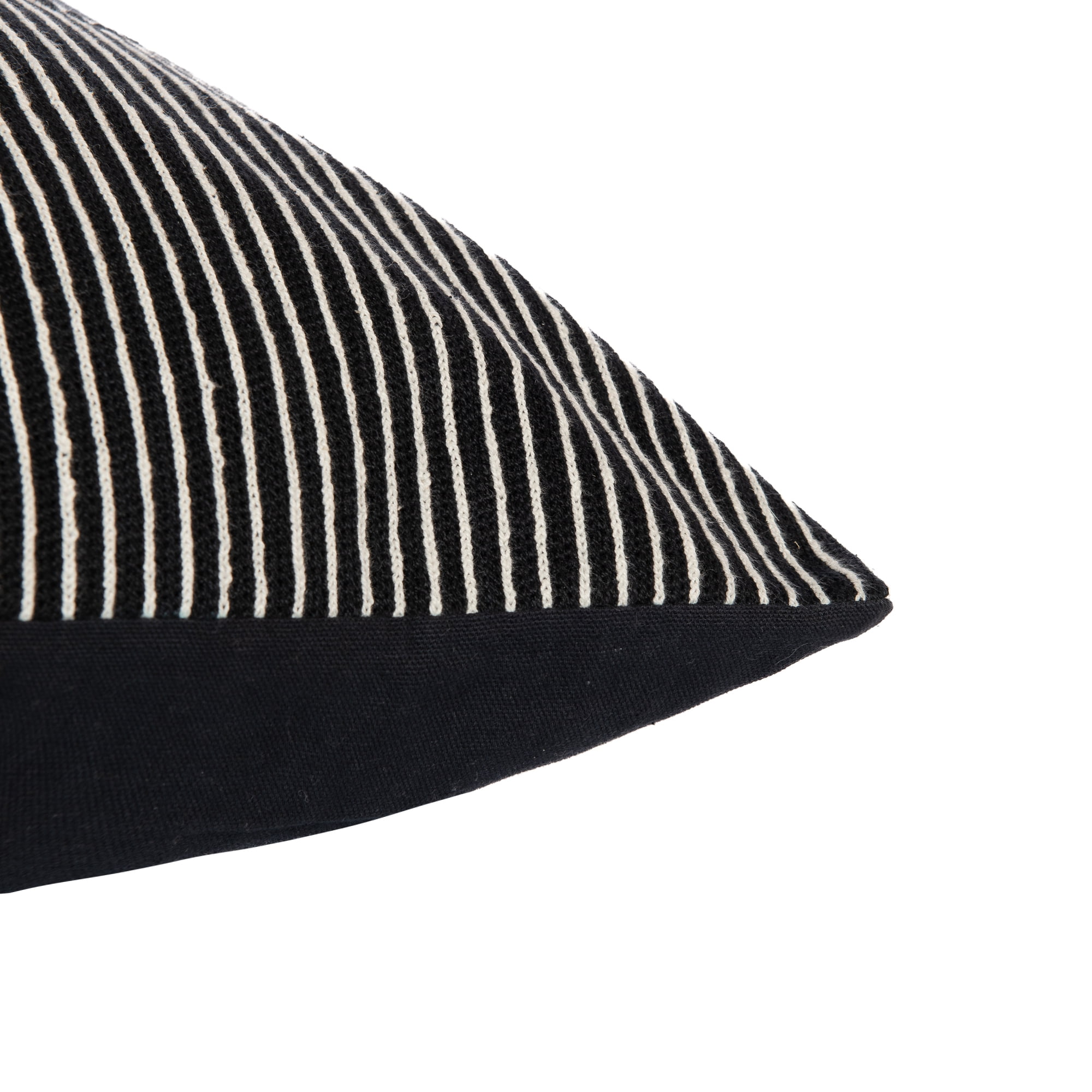 Ox Bay and Stacy Garcia 24" x 24" Black/White Embroidered Geometric Cotton Adult Decorative Throw Pillow Cover