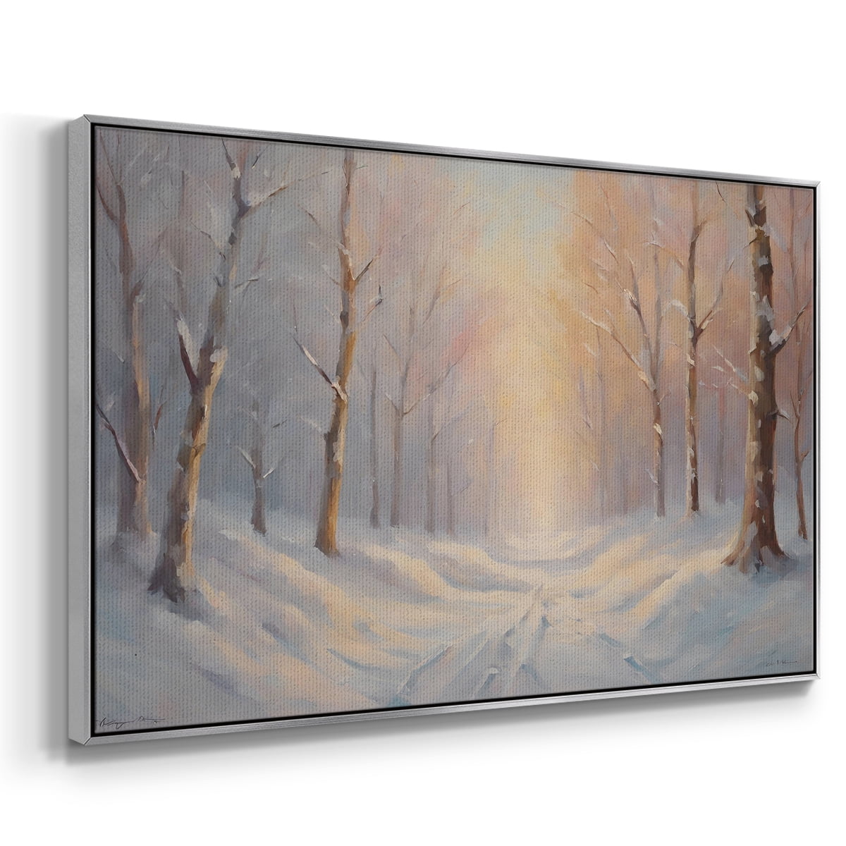 Vintage Landscape-CXCI By Wexford Home Framed in Silver Wood Gallery Wrapped Canvas 27 in. x 41 in.