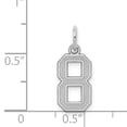 thumbnail image 2 of Collier Pendentif en Argent Sterling 925 Numéro 8 Breloques, 2 of 6