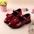 thumbnail image 6 of Owordtank Girls Mary Jane Shoes Kids PU Leather Bowknot Dress Shoes Low Heel School Uniform Party Wedding Flats, 6 of 6