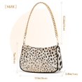 thumbnail image 3 of Ryvnso Plain Cheetah Glitter Print Womens Chain Shoulder Bag Tote Handbags Clutch Hobo Purse with Zipper for Travel, 3 of 7