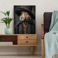 thumbnail image 5 of Witch Bunny Pointed Hat Canvas Spooky Cute Cottagecore Gothic Halloween Wall Art, 5 of 8