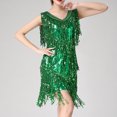 thumbnail image 2 of ZQUUVOU Women's Sparkly Sequin Dress Solid Color Make Dress Formal Dresses Green, 2 of 4