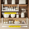 thumbnail image 4 of wirlsweal Expandable Under Shelf Spice Rack - Punch-free Hanging, Stainless Steel Organizer for Pantry or Countertop, 4 of 9