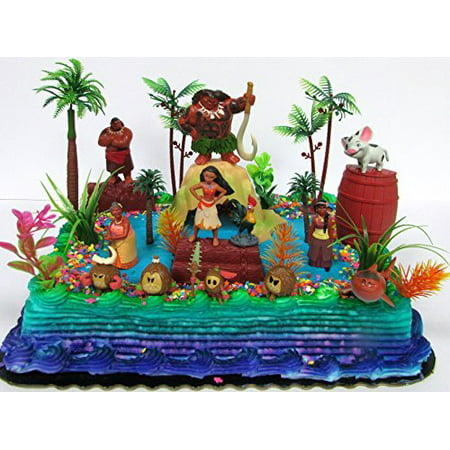  MOANA  Birthday  Cake Topper Set Featuring Various 