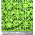 thumbnail image 1 of Soimoi Green Rayon Fabric Filigree Damask Printed Fabric 1 Yard 56 Inch Wide, 1 of 1