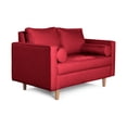 thumbnail image 3 of Sofá Love Seat 2 Plazas De Lino Rojo Modelo Fallon, 3 of 7