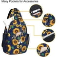 thumbnail image 2 of Sling Backpack,Travel Hiking Daypack Sunflower Rope Crossbody Shoulder Bag, 2 of 6