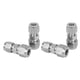 thumbnail image 1 of Tubo de compresión, 4 piezas Adaptador de tubo de compresión Adaptador de virola doble recto Adaptador de tubo de compresión de acero inoxidable optimizado para la excelencia VoborMX herramienta, 1 of 8
