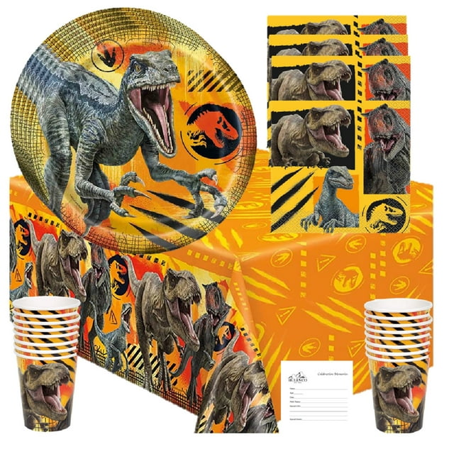 Jurassic World Birthday Party Supply kit for 16 by Unique