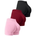 thumbnail image 1 of Shorts Niipty 3 Pack sin costuras con fruncido y efecto realce de glúteos, tiro alto, 1 of 5