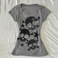 thumbnail image 2 of Huachaog Grunge Graphic Tees for Women Y2k Vintage Gothic T Shirt Girls Emo Baggy Tops, 2 of 5