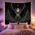 thumbnail image 2 of Stag Beneath a Full Moon with Stars and Pinecones, Mystical Celestial for Wildlife Fans, Forest Wall Art, Housewarming Gift Tapestry Wall Hanging for Bedroom, Living Room and Dorm, 2 of 7