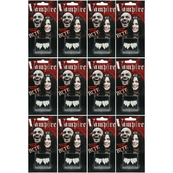 12 Pack Authentic Billy Bob Vampire Fangs Multi-Bite Fang Costume Teeth