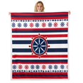 thumbnail image 1 of Erosebridal Retro Stripes Fleece Blanket 40x50,Marine Rudder Sherpa Throw,Ocean Theme Decor, 1 of 6