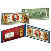 Collectible Chinese Zodiac DRAGON Genuine U.S. $2 Bill Lunar New Year Lucky Money