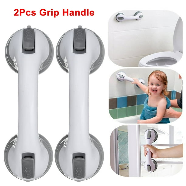 2Pack Strong Suction Grab Bars Safety Handle Handrail for Handicap, Elderly,Bathroom, Bathtub