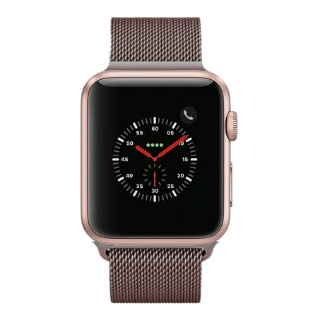 Apple Watch Series 2 - 42mm, WiFi - Rose Gold with Brown Milanese Loop - Scratch & Dent