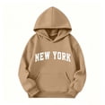 thumbnail image 1 of Amidoa Girls Graphic Hoodie Pullover Hooded Sweatshirt Fleece Oversized Kids Cute Hoodies With Pocket Khaki Size 10-11Years, 1 of 4