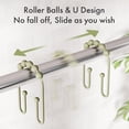 thumbnail image 4 of 12 Pcs Shower Curtain Hooks, Metal Shower Curtain Rings Rust Proof, Double Sided Shower Curtain Hooks for Shower Curtain Liner Smooth, 4 of 7