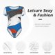 thumbnail image 4 of Fotbe Shark With Sunglasses and Lobste Body de Mujer con Cuello Redondo y Mangas Cortas, Sin Mangas Ajustado, Suave, Cómodo y Básico-Small, 4 of 7