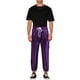 thumbnail image 2 of Pantalones de drawstring con lentejuelas INSPIRE CHIC para hombres, con cintura elástica, ropa de noche, jogger brillante 30 púrpura, 2 of 5