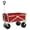 Crimson Red, variant on Folding Beach Wagon - Collapsible Cart with Wheels - Heavy Duty Utility Wagon - Outdoor Beach Cart - Shopping Basket - Red