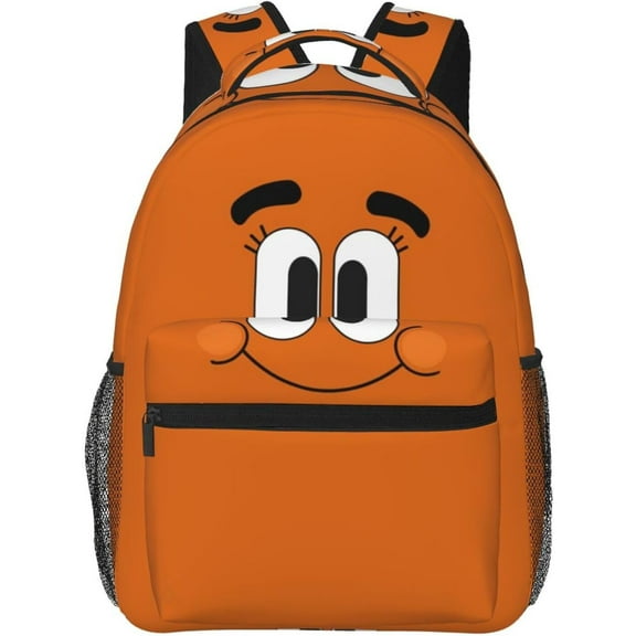 The Amazing World of Gumball Cute Kawaii Backpack Orange Darwin Backpack Funny Cartoon Anime Travel Laptop Backpack Cartoon Anime Fans Gift