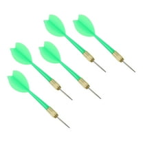 Soimiss Green Metal Darts Set of 5 for Playing Use with Synthetic Material and High Performance
