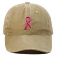 thumbnail image 4 of Prolriy Baseball Cap Hats for Women Breast Cancer Hats for Women Embroidered Adjustable Breast Cancer Awareness Hat Breast Cancer for Woman Womens Hats Khaki, 4 of 4