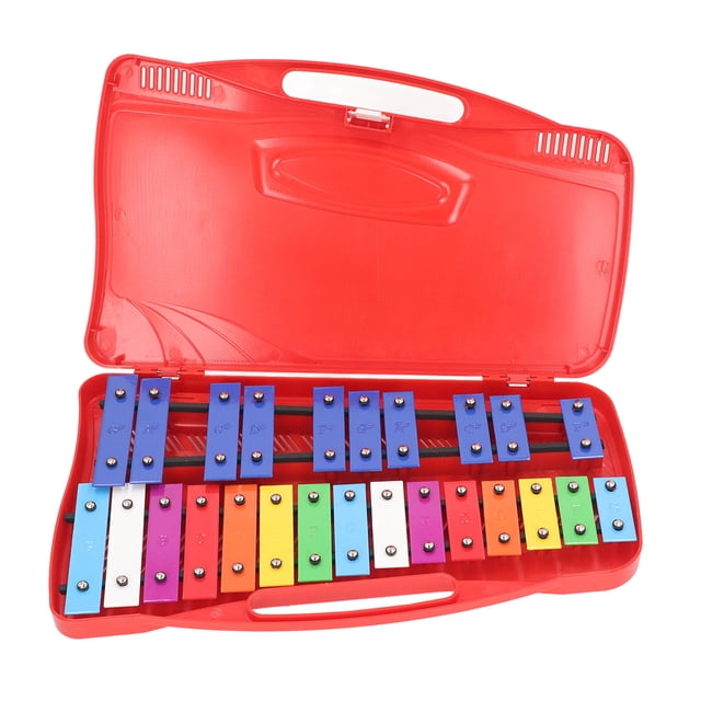Xylophone 25 Note Colorful Metal Keys Xylophone Percussion Musical Instrument for Kids
