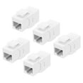 thumbnail image 1 of 5 Pack Cat 6A Ethernet Coupler, RJ45 Cat6A Coupler Jacks Female to Female Ethernet Adapter, White, 1 of 6