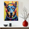 thumbnail image 3 of Beauceron Wall Art - Funny Dog Canvas Canvas for Kids' Room 11x17inch - Colorful Puppy with Earphone Pictures Framed Ready to Hang, 3 of 4