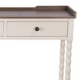 thumbnail image 3 of Benjara BM216891 2 Drawer Wooden Console with Tray Top & Open Bottom Shelf, White & Brown - 12.5 x 35.5 x 29.5 in., 3 of 5