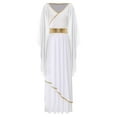 thumbnail image 3 of XUNZOO Women's Greek Beauty Roman Queen Toga Dress Ancient Grecian Empress Maxi Gown White L, 3 of 6