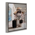 thumbnail image 2 of Stupell Industries Eclectic Bun Voyage Traveling Rabbit Gray Floating Frame Canvas Art, 18 x 18, by Lucia Heffernan, 2 of 8