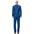 thumbnail image 3 of Antonio Uomo Men’s Suit Set – Slim Fit 2 Piece Single Breasted Double Button Jacket Pants for Business Wedding Dress Suits Indigo 36, 3 of 7