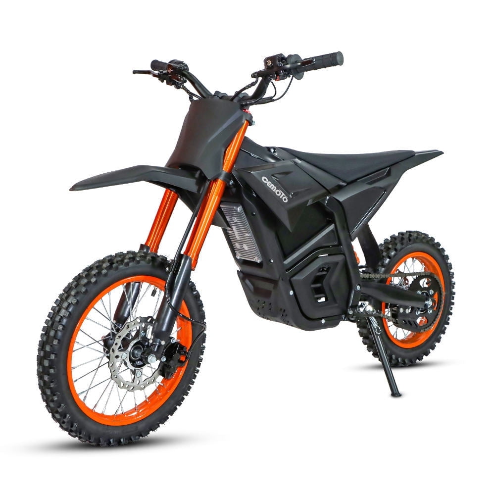 CEMOTO D02 Off-Road Electric Bike for Teens & Adults,3000W Peak Mid-Drive Motor,34+ MPH Top Speed, 48V 21AH Battery, 14"/12" Tires, Full Suspension, Dual Hydraulic Brakes, UL2849